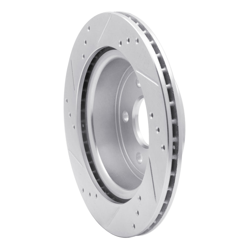 R1 08-10 Chevrolet COBALT Rear Right Drilled & Slotted Silver Brake Rotor