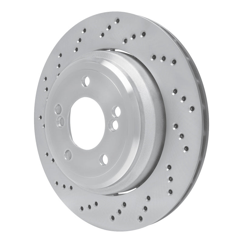R1 06-08 BMW M3 Left Rear Drilled Carbon Alloy GeoMET Rotor