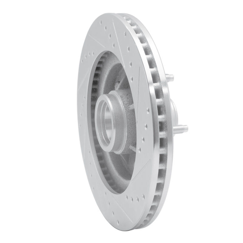 DFC 97-99 Ford F-150 RWD Front Left Drilled & Slotted Silver Brake Rotor
