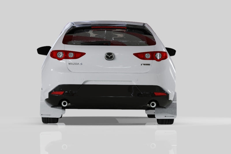 Rally Armor 19-26 Mazda3 Hatchback Red UR Mud Flap w/White Logo