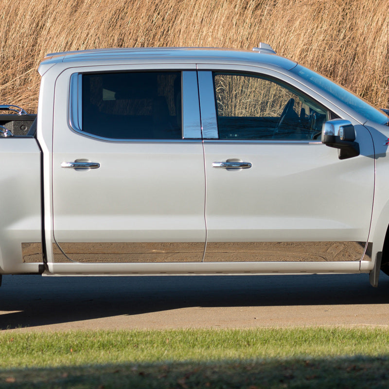 Putco 07-13 Silverado Crew Cab 6.5 Short Box - 6in Wide - 14pcs Stainless Steel Rocker Panels
