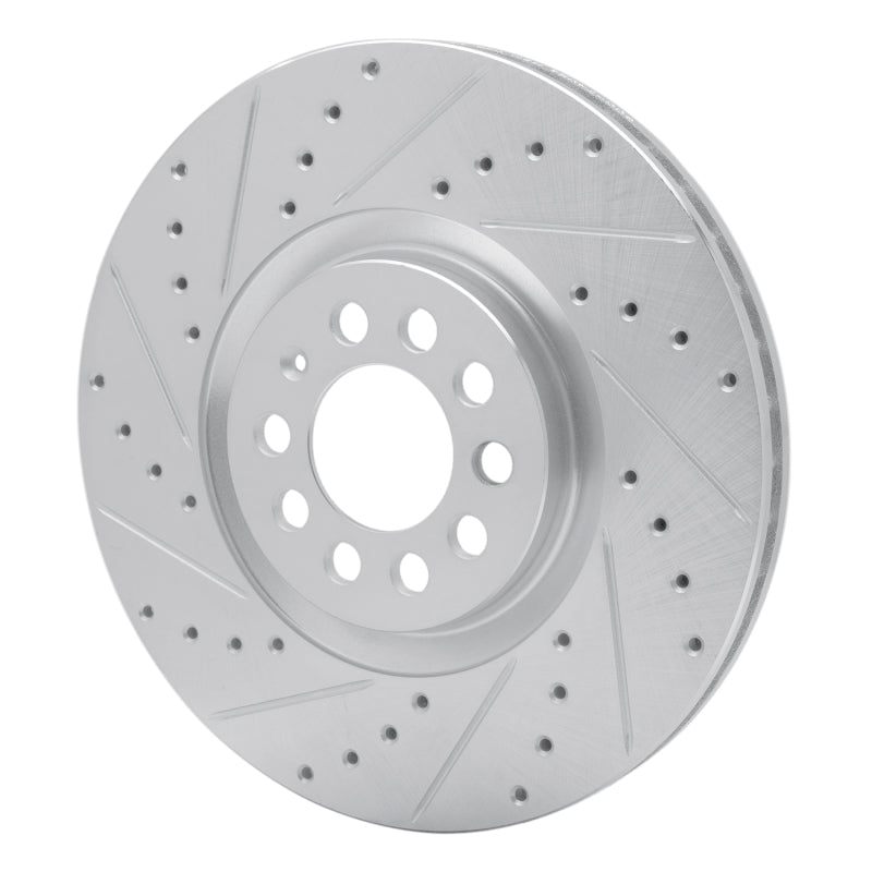 DFC 00-06 Audi TT Front Left Drilled & Slotted Silver Brake Rotor