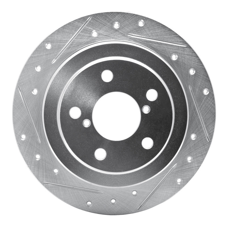 R1 90-08 Saab 9-2X Rear Left Drilled & Slotted Silver Brake Rotor