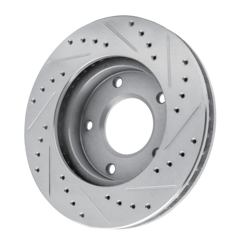 DFC 69-78 Cadillac Eldorado Rear Left/Front Left Drilled & Slotted Silver Brake Rotor