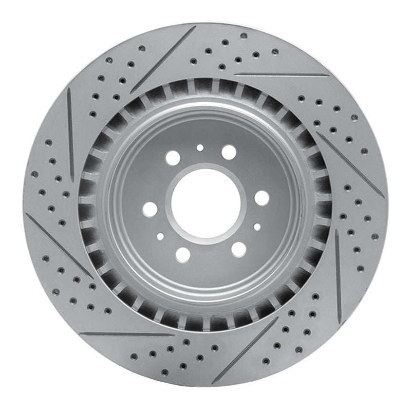 R1 04-11 Cadillac Sts Rear Right Drilled & Slotted Geo-Carbon Rotor