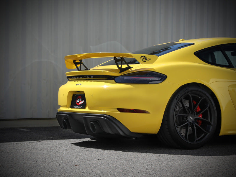 aFe MACHForce XP 2.25in-2.5in 304SS Exhaust Cat-Back Porsche 20-22 Cayman GT4(718) 4.0L - Black Tips