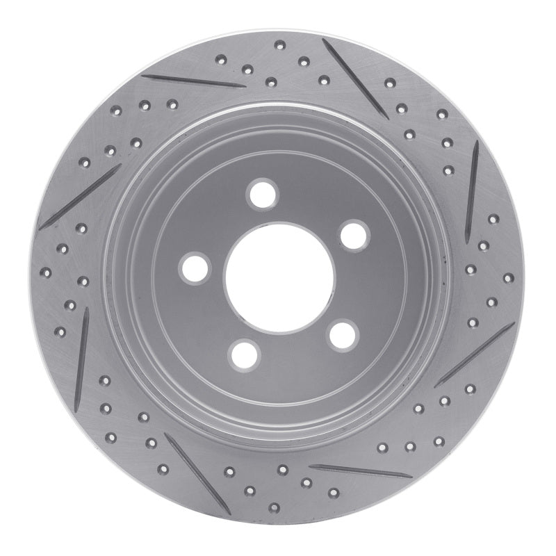 R1 07-12 Dodge Nitro Rear Left Drilled & Slotted Geo-Carbon Rotor