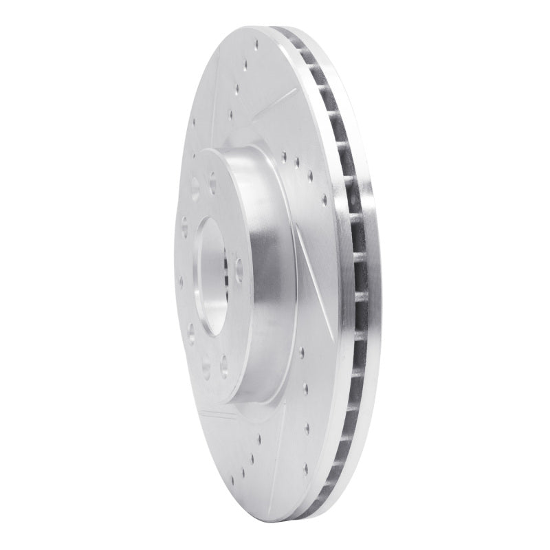 R1 06-13 Ford Fusion Front Left Drilled & Slotted Silver Brake Rotor