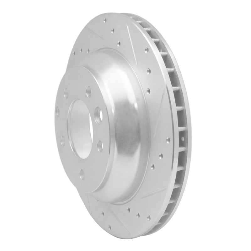 DFC 03-18 Audi Q7 Rear Right Drilled & Slotted Silver Brake Rotor