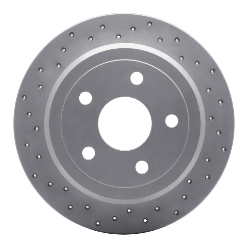 DFC 07-18 Jeep Wrangler Rear Left Drilled Geoperformance Rotor