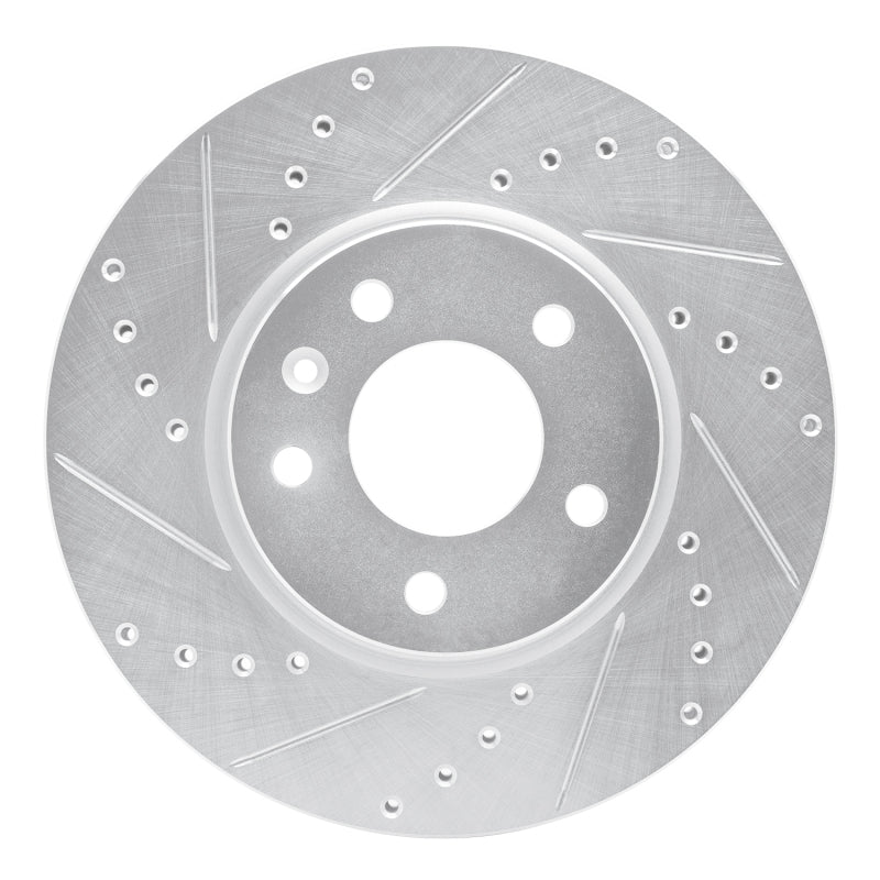 R1 11-25 Buick Encore GX Front Left Drilled & Slotted Silver Brake Rotor