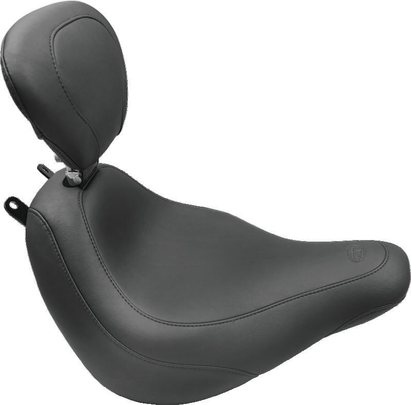 Mustang 18-19 Honda Gold Wing GL1800 Standard Touring 1PC Seat w/ Driver Backrest - Black