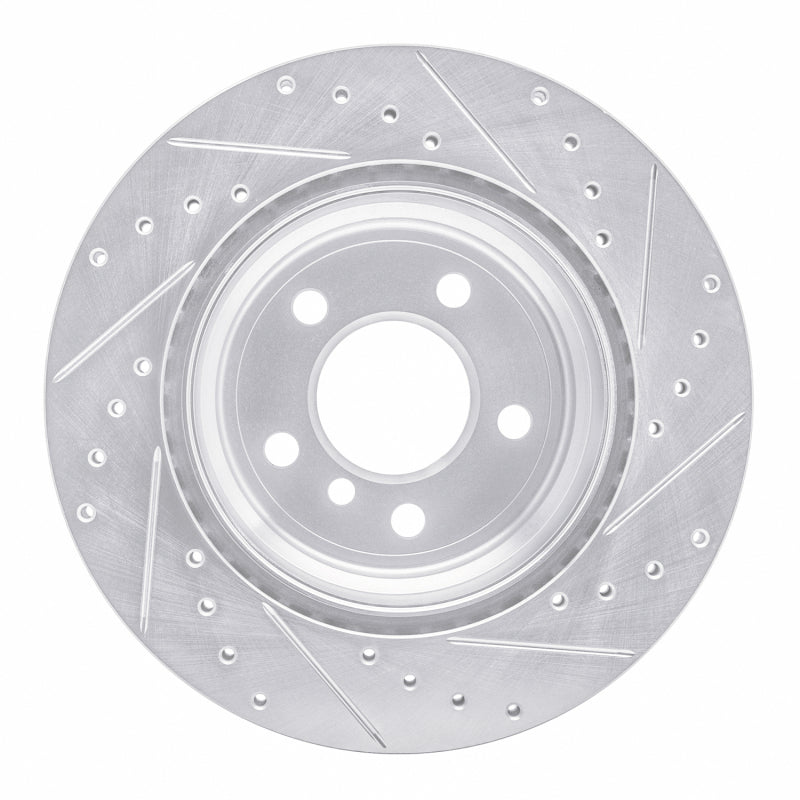 DFC 07-19 BMW X5 Rear Left Drilled & Slotted Silver Brake Rotor