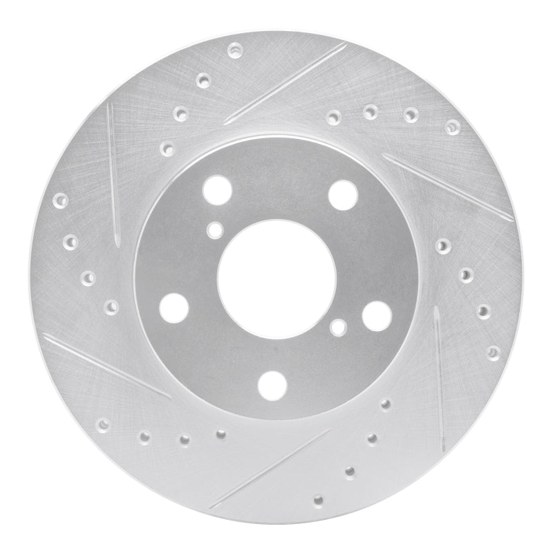 DFC 92-98 Lexus SC300 Front Left Drilled & Slotted Silver Brake Rotor