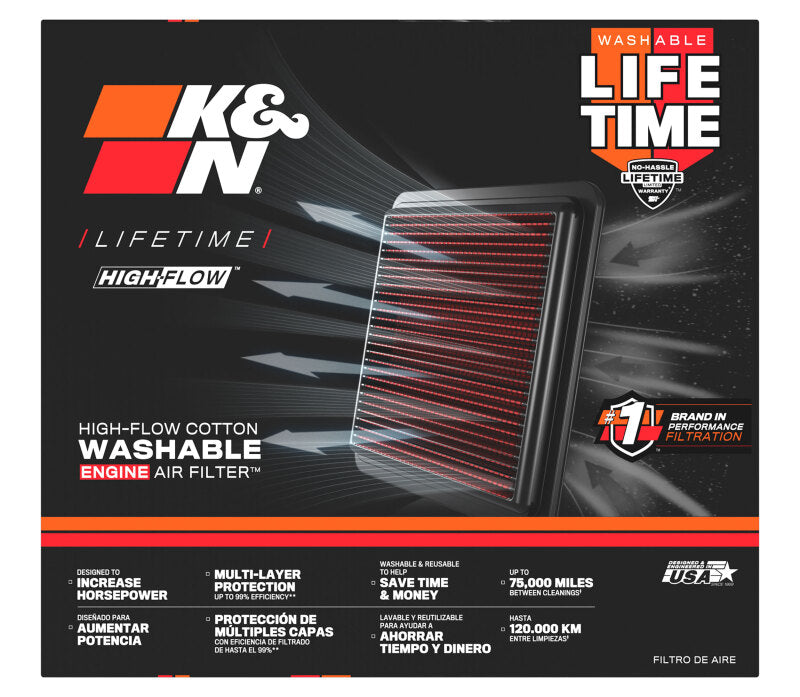 K&N 21-22 Acura TLX V6 3.0L Replacement Air Filter
