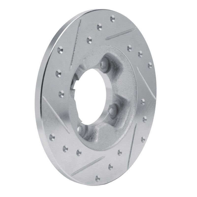 R1 81-85 Mazda GLC Front Right Drilled & Slotted Silver Brake Rotor