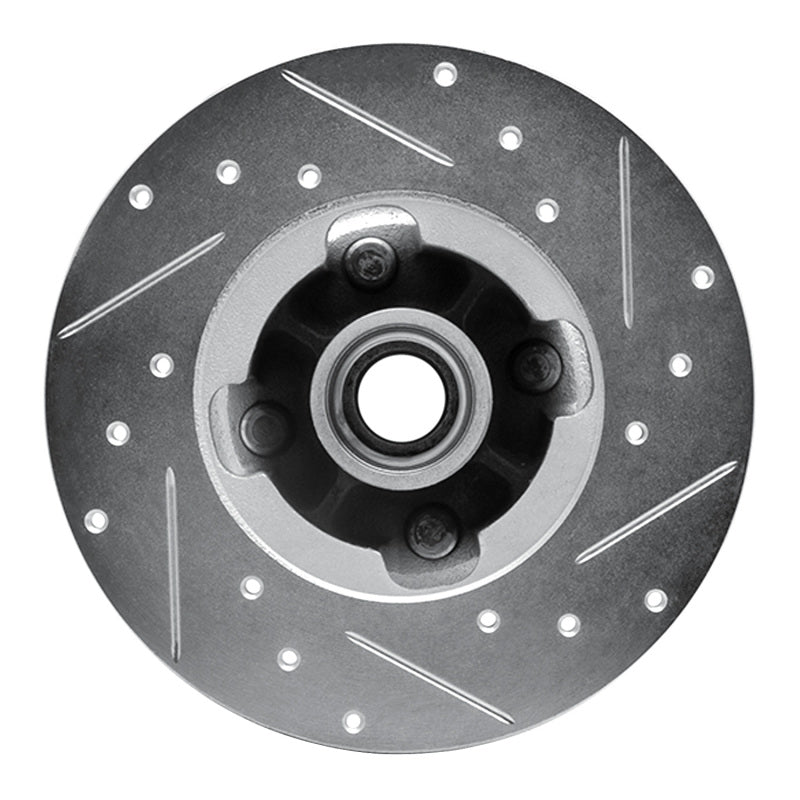 DFC 78-87 Chevrolet Chevette Front Left Drilled & Slotted Silver Brake Rotor