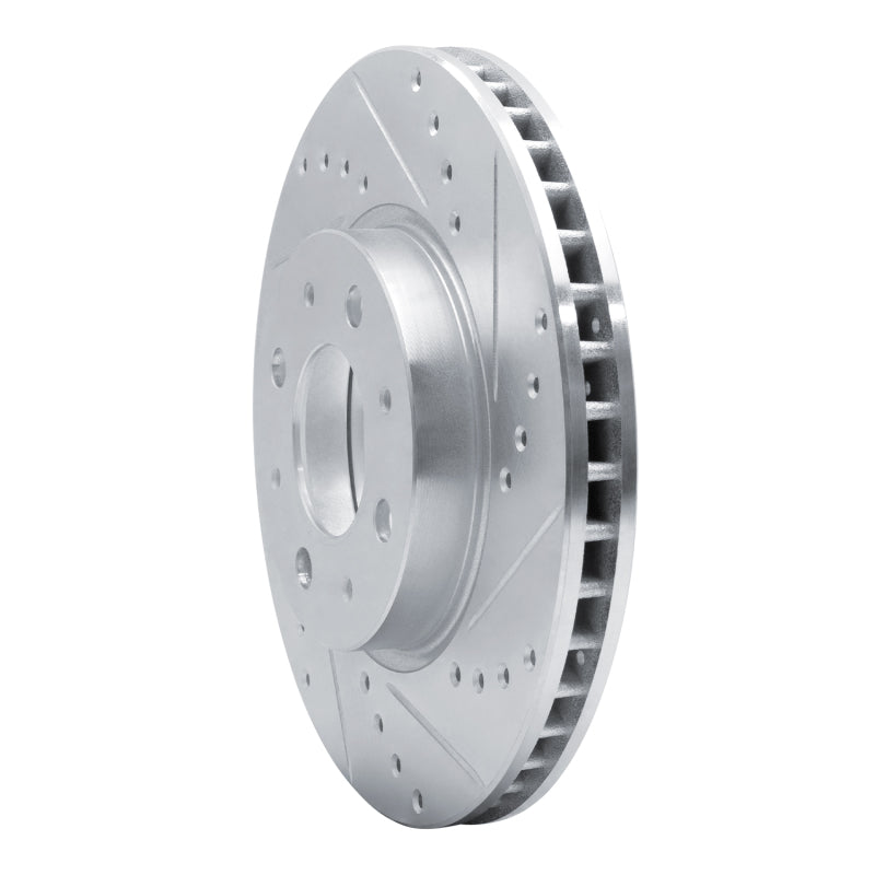 DFC 93-95 Volvo 850 Front Right Drilled & Slotted Silver Brake Rotor