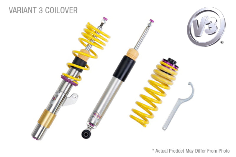 KW Coilover Kit V3 Audi A4 S4 (8K/B8) w/ electronic dampening control Sedan FWD + Quattro