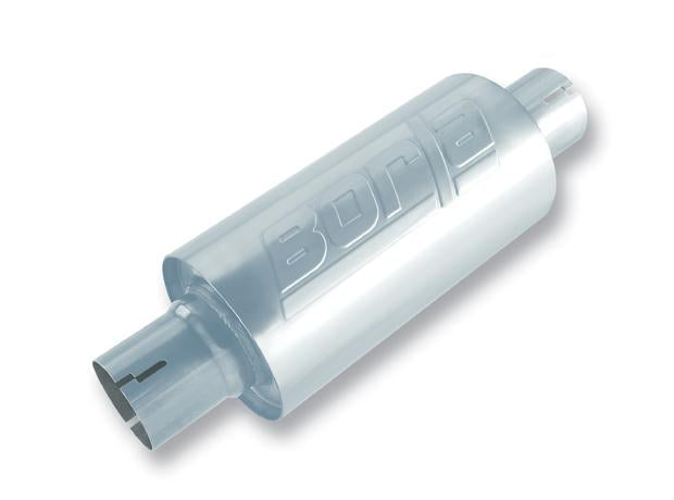 Borla Heavy Duty (Truck) 2.75in Center-Center 24in x 6.75in Round (Notched) Specialty Muffler