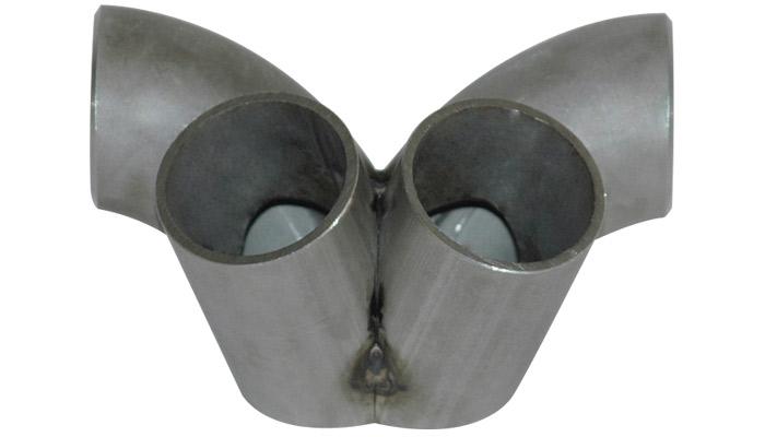 Vibrant 4-1 SS Merge Collectors (2-1/8in Inlet Slipover ID 3-1/2in Merge Outlet OD) Single Unit