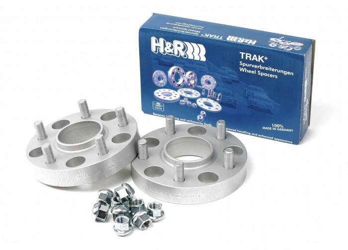 H&R Trak+ 18mm DR Wheel Spacer Bolt Pattern 5/112 Center Bore 66.5 Bolt Thread 14x1.5 - Black